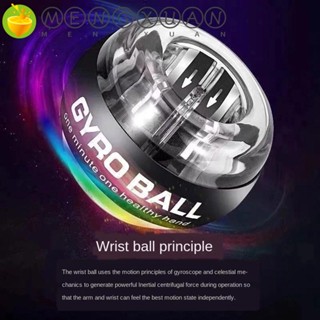 MENGXUAN Fitness Equipment Gyro Power Ball Stronger Arm Fingers Wrist Strengthener Gyroscopic Powerball Muscle Trainer Exercise Grip Ball with LED Lights Autostart Range Hand Grips Forearm Exerciser