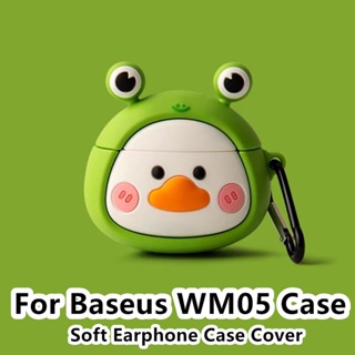 【พร้อมส่ง】เคสหูฟัง แบบนิ่ม ลายฉลาม หอยทาก สําหรับ Baseus WM05 WM05