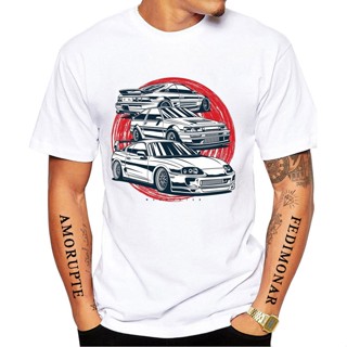 HOT QGเสื้อยืด พิมพ์ลายรถแข่ง Silvia S14 Zenki S13 Criminal on Touge สไตล์ญี่ปุ่น สําหรับผู้ชาย