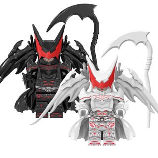 ของเล่นเด็ก บล็อกตัวต่อ รูปซุปเปอร์ฮีโร่ Hellbat สีขาว สีดํา ขนาดเล็ก ของขวัญสําหรับเด็ก