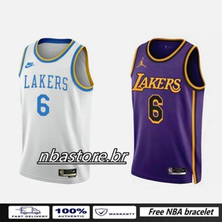 โมชั่น 2022-23 NBA Lagors #เสื้อกีฬาแขนสั้น ลายทีม LeBron James 6 ชิ้น 138303