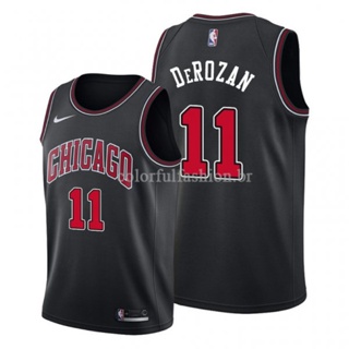เสื้อกีฬาแขนสั้น ลายทีม NBA Jersey Chicago Bulls สําหรับผู้ชาย #เสื้อกีฬาแขนสั้น ลายทีม DeMar DeRozan 11 662364