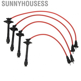 Sunnyhousess 90919‑22400 Silicone Boots Temperature Resistant   Tight Fit Ignition Cable Kit Replacement for Rav4 1998‑2000