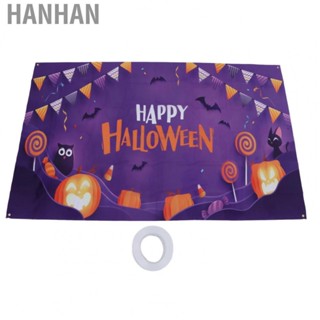 Hanhan Happy Halloween Backdrop  Vivid Images Halloween Background Banner 5.9x3.6ft  for Halloween Party