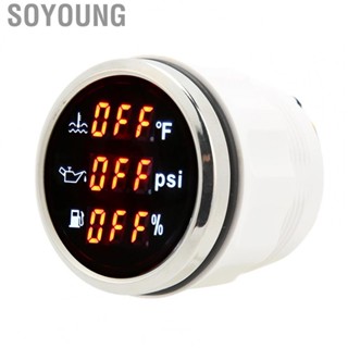 Soyoung Oil Pressure Water Temp Gauge   Fog Glass Short Start Up Time Low Power Consumption Good Stability Marine Oil Volume Gauge Durable  for Ship