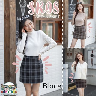 SK98 TARTAN SKIRT กระโปรงผ้าวูลลายสก็อต