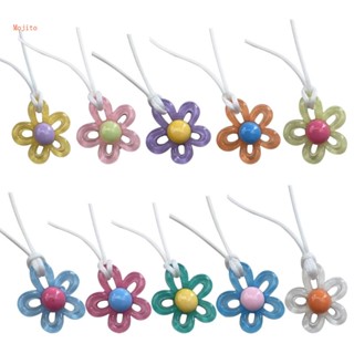 Mojito Flower Pendant Necklace Bohemian Colorful Hollow Flower Pendant Choker Jewelry