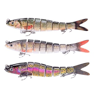 3pcs Flexible Lifelike Realistic Bass Freshwater Clear Box 2 Treble Hooks Swing Swimming Yellow Perch Fishing Baits