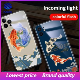 Mg เคสโทรศัพท์มือถือ LED ลายปลาคาร์พ สําหรับ Huawei P30pro Nova9pro Honor50pro nova10pro P40pro+ mate50Pro nova8se mate30Epro nova7pro nova7se mate40Pro P50pro mate40E