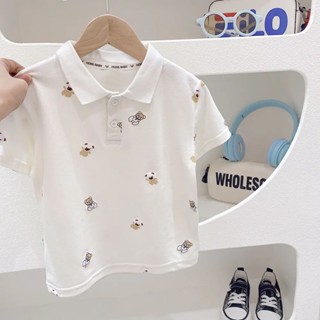 พร้อมส่ง เสื้อยืดโปโล แขนสั้น แฟชั่นฤดูร้อน สําหรับเด็กผู้ชาย และเด็กผู้หญิง