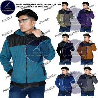 Foratjin เสื้อกันหนาว มีฮู้ด พรีเมี่ยม แบบหนังผสม Valleta