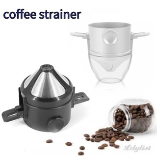 ღ กาแฟกรองสแตนเลสแบบพกพาพับหยดกาแฟผู้ถือชา Reusable Paperless Pour Over Coffee Dripper เครื่องชงกาแฟ Accessories