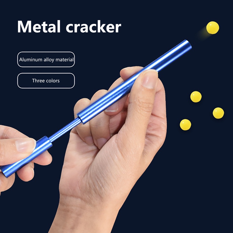 Soft Pinball Launcher ของเล่นอลูมิเนียมขนาดเล็ก Ball Shooter Crackling Tube ไม้ไผ่เกมยิงที่น่าสนใจ Cracking ของเล่น