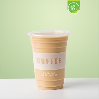 แก้วกาแฟพลาสติก 16 ออนซ์ แก้วPP ปาก 95 ทรงตรง (ราคาแถว/ลัง) แบบแถว (50ใบ/แถว)