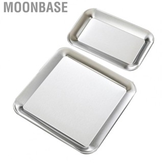 Moonbase Platter  Large  Silver Color Lightweight Rustproof Dish Tray  for Camping