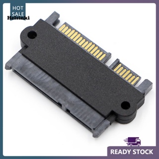 อะแดปเตอร์ฮาร์ดไดรฟ์ HLS SFF-8482 SAS 22 Pin to 7+15 Pin SATA Male HDD มุม 90 องศา