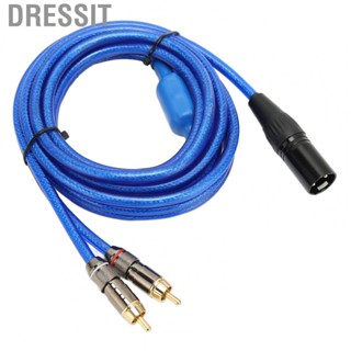 Dressit XLR Male To Dual RCA  Cord  Dual RCA Cable Plug and Play Durable Reduce Noise Flexible  for Home