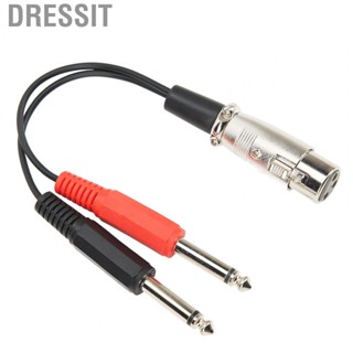 Dressit Dual /4Inch Male To XLR Female Y Splitter  Cable Microphone Converter Set