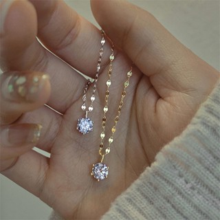 Gorgeous Cubic Zirconia จี้สร้อยคอ ทรงกลม หรูหรา เครื่องประดับ สําหรับผู้หญิง เจ้าสาว งานแต่งงาน ของขวัญวันเกิด