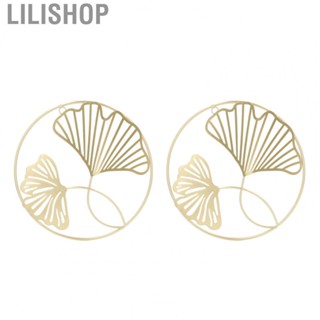 Lilishop Ginkgo Leaves Wall Decor  Fine Detailed 2pcs Metal Wall Sculpture  for Entrance