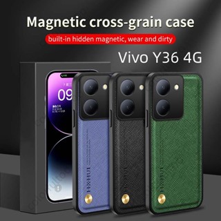 เคสโทรศัพท์มือถือ หนัง PU ซิลิโคนนิ่ม ผิวด้าน หรูหรา สําหรับ Vivo Y36 4G 5G Y 36 VivoY36