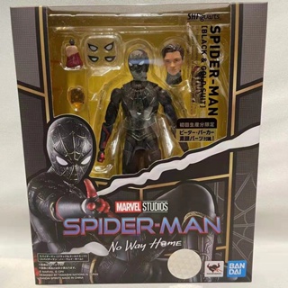 [พร้อมส่ง] Bandai shf Avengers Spider-Man 3 Heroes ข้อต่อขยับได้ สีดํา ทอง พร้อมส่ง WBD1