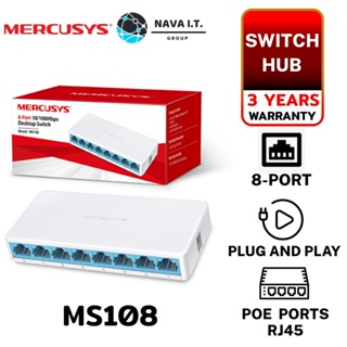 COINSคืน15%⚡FB9JMZV6⚡ MERCUSYS MS108 8PORT 10/100MBPS DESKTOP SWITCH ประกัน 3ปี