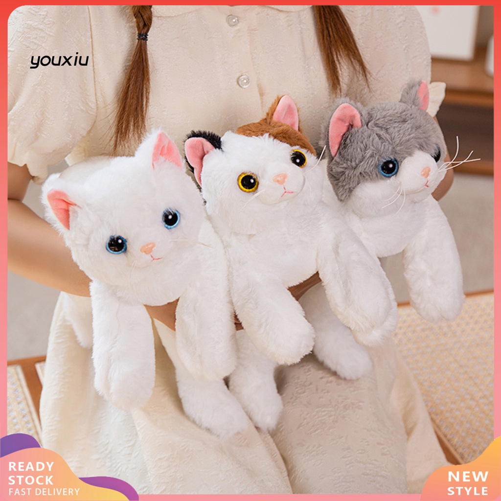 Youxiu หมอนตุ๊กตาแมวจําลอง 3D ขนปุยนุ่ม ของขวัญวันเกิด