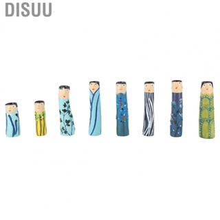 Disuu Hand Painted Family Vase  8pcs Romantic Easy Cleaning Prevent Aging Cute Character Vase  for Shelf for Living Room