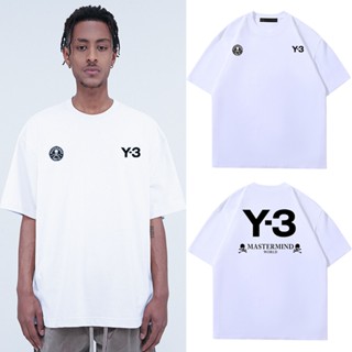 Yohji Yamamoto Y3 เสื้อยืดลําลอง แขนสั้น คอกลม พิมพ์ลายหัวกะโหลก สไตล์อเมริกัน แฟชั่นฤดูร้อน