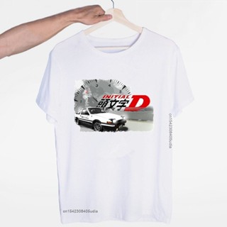 เสื้อยืด ผ้าฝ้าย พิมพ์ลายการ์ตูนญี่ปุ่น Drift S Ae86 Initial D Homme ขนาดใหญ่ สําหรับผู้ชาย