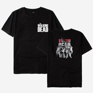 เวรเอ้ย  Alimoo Walking Dead Unisex เสื้อยืดผ้าฝ้ายแขนสั้นขนาดใหญ่ สำหรับผู้ชายและผู้หญิง ขนาดใหญ่