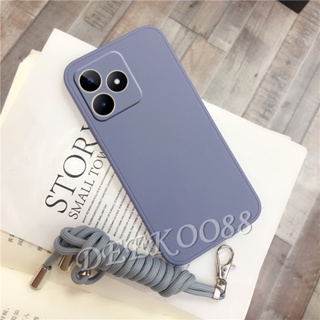 พร้อมส่ง เคสโทรศัพท์มือถือ ซิลิโคนนิ่ม พร้อมสายคล้องคอ สําหรับ Realme C53 C55 NFC 10 Pro+ Pro 5G Coca-Cola Edition GT NEO 5 SE 4G Plus 2023