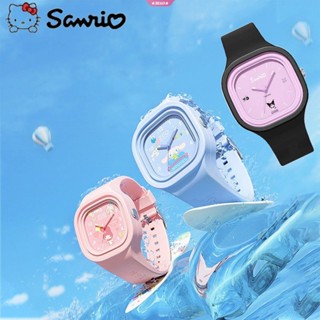 Sanrio นาฬิกาข้อมือ ลาย Hello Kitty Kuromi My Melody Cinnamoroll เรืองแสง อุปกรณ์เสริม สําหรับนักเรียน ของขวัญวันเกิดเด็ก