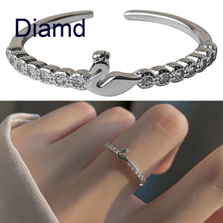 Diamd แหวนเงินแท้ S925 ประดับเพชร รูปหงส์น้อย เรียบง่าย เครื่องประดับแฟชั่น สไตล์เกาหลี สําหรับผู้หญิง