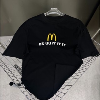 สินค้าพร้อมส่ง ! เสื้อยืดแขนสั้น พิมพ์ลาย McDonalds Cardi.B ทรงหลวม แฟชั่นสําหรับผู้ชาย และผู้หญิง