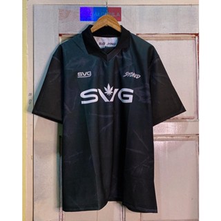 Svg X STONE เสื้อเจอร์ซีย์ สีดํา