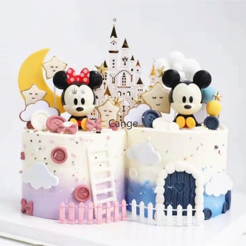 มิกกี้ มินนี่ การ์ตูนตกแต่งเค้กเด็ก อุปกรณ์ตกแต่งเค้กวันเกิด