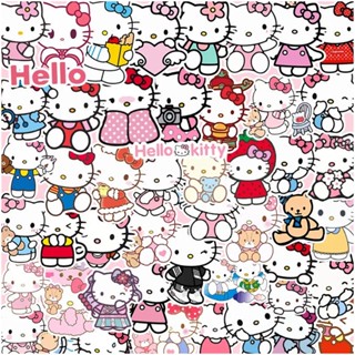 SANRIO สติกเกอร์ ลายการ์ตูน Hello Kitty น่ารัก สําหรับตกแต่งไดอารี่ แล็ปท็อป เครื่องเขียน 10 30 50 ชิ้น