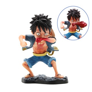 โมเดลฟิกเกอร์ PVC รูปปั้นอนิเมะ One Piece Monkey D Luffy ขนาด 12 ซม. เหมาะกับของขวัญคริสต์มาส ของเล่นสําหรับเด็ก