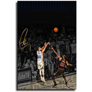 สติกเกอร์วอลเปเปอร์ พิมพ์ลายภาพยนตร์ Steph Curry Hd สําหรับติดตกแต่งผนังบ้าน ห้องนั่งเล่น Canv 0415st