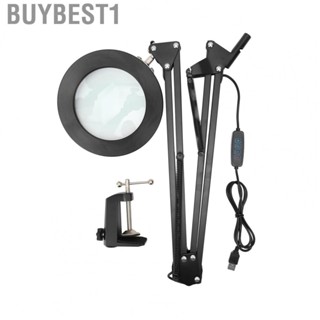 Buybest1 Dimmable Magnifier Lamp  5X Glass Desk Table Light Reading With Clamp