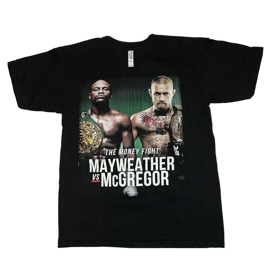 การออกแบบเดิมเสื้อยืด พิมพ์ลาย Mayweather Vs Mcgregor สีดํา สําหรับผู้ชาย