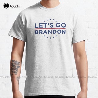 เสื้อยืด พิมพ์ลายดิจิตอล Lets Go Brandon สไตล์คลาสสิก ขนาดใหญ่ สําหรับผู้ชาย และผู้หญิง