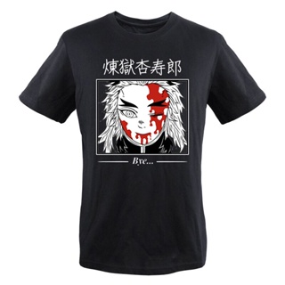 เสื้อยืด ผ้าฝ้าย พิมพ์ลายกราฟฟิค Demon Slayer Kimetsu แฟชั่นฤดูร้อน สไตล์ญี่ปุ่น สําหรับผู้ชาย