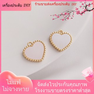 💖เครื่องประดับ DIY ขายส่ง💖จี้สร้อยคอ สร้อยข้อมือ รูปหัวใจ ประดับลูกไม้ ชุบทอง 14K แฮนด์เมด DIY[ไข่มุก/ไข่มุกธรรมชาติ/สร้อยคอ/สร้อยข้อมือ/ต่างหู/กําไลข้อมือ]