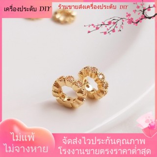 💖เครื่องประดับ DIY ขายส่ง💖จี้สร้อยคอ ต่างหู แหวนเพชร ชุบทอง 14k ประดับเพทาย แฮนด์เมด DIY[วงกลม/สร้อยคอ/สร้อยข้อมือ/ต่างหู/กําไลข้อมือ]