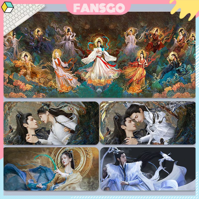 จันทราอัสดง-Till The End of The Moon Luo YunXi Bai Lu แผ่นรองเมาส์ รูปปั้นเทพเจ้าสิบสองตัว Ember โต๊ะ Ember แผ่นรองโต๊ะ ราคาถูก ที่ทนต่อสิ่งสกปรก แผ่นรองคีย์บอร์ดคอมพิวเตอร์