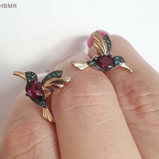 [HBMR] Hummingbird ต่างหูระย้า ห้อยจี้คริสตัล รูปนก