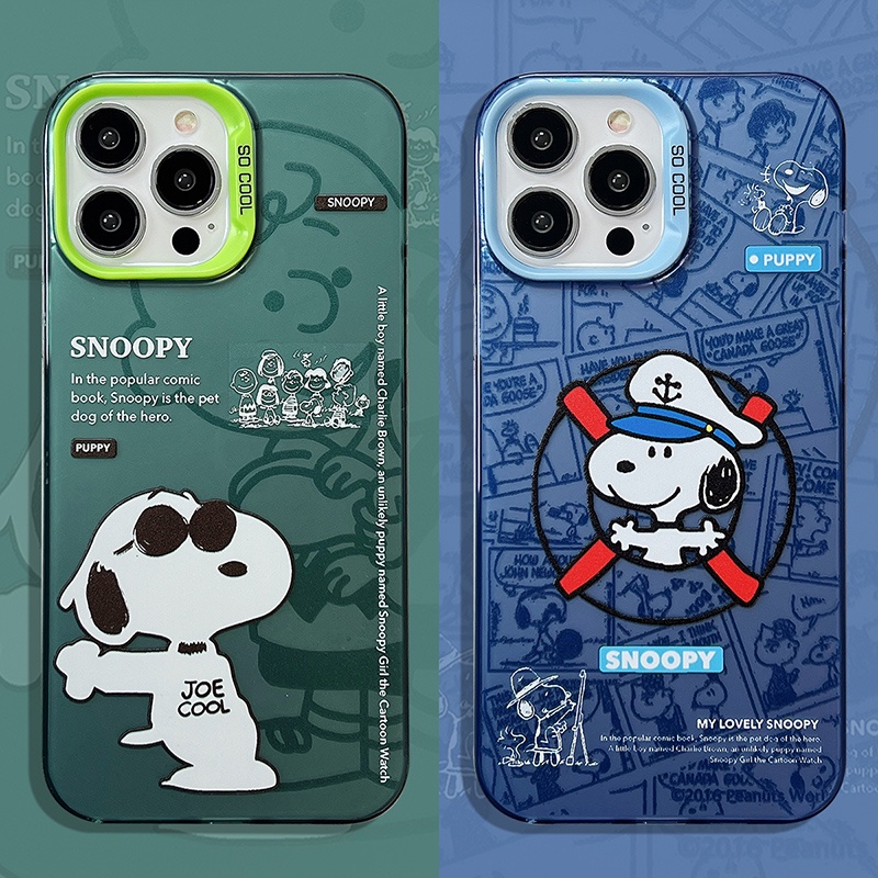 เคสโทรศัพท์มือถือ ผิวด้าน พิมพ์ลาย Snoopy สองชั้น สําหรับ iPhone 14 Pro Max 13 12 Pro Max 11